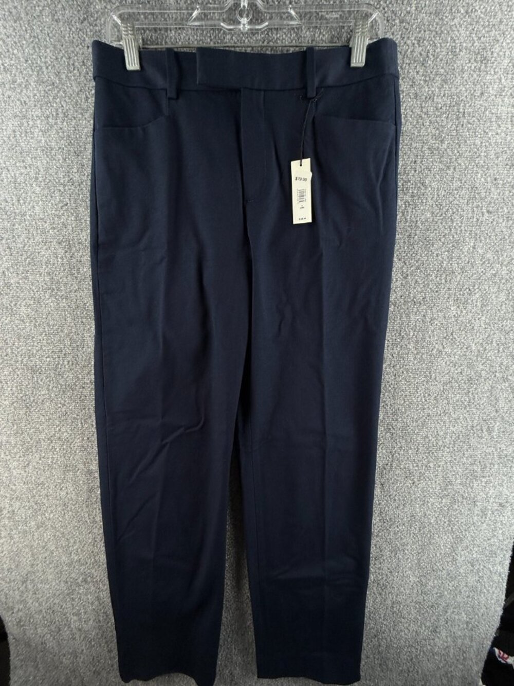 NWT Banana Republic Dress Pants Women Blue Stretch Straight Fit Sloan 30X30.5